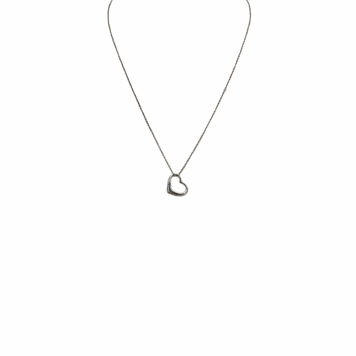 Luxury Promise Japan TIFFANY&Co. NECKLACE OPEN HEART 16MM SILVER925 ACCESSORY 90295125