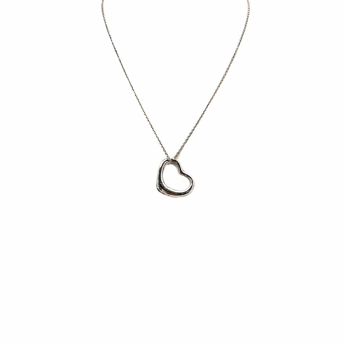 Luxury Promise Japan TIFFANY&Co. NECKLACE OPEN HEART MIDIUM SILVER925 ACCESSORY 90292036