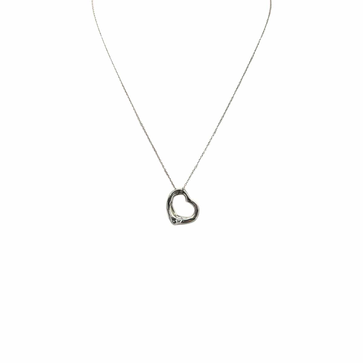 Luxury Promise Japan TIFFANY&Co. NECKLACE OPEN HEART SMALL SILVER925 ACCESSORY 90292064