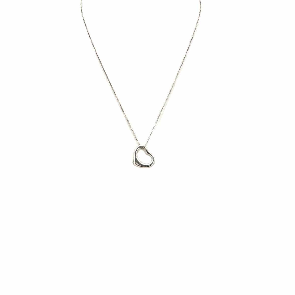 Luxury Promise Japan TIFFANY&Co. NECKLACE OPEN HEART SMALL SILVER925 ACCESSORY 90292083