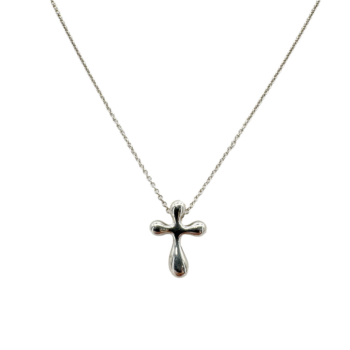 Luxury Promise Japan TIFFANY&CO. NECKLACE TEARDROP CROSS SILVER925 ACCESSORY 90292077