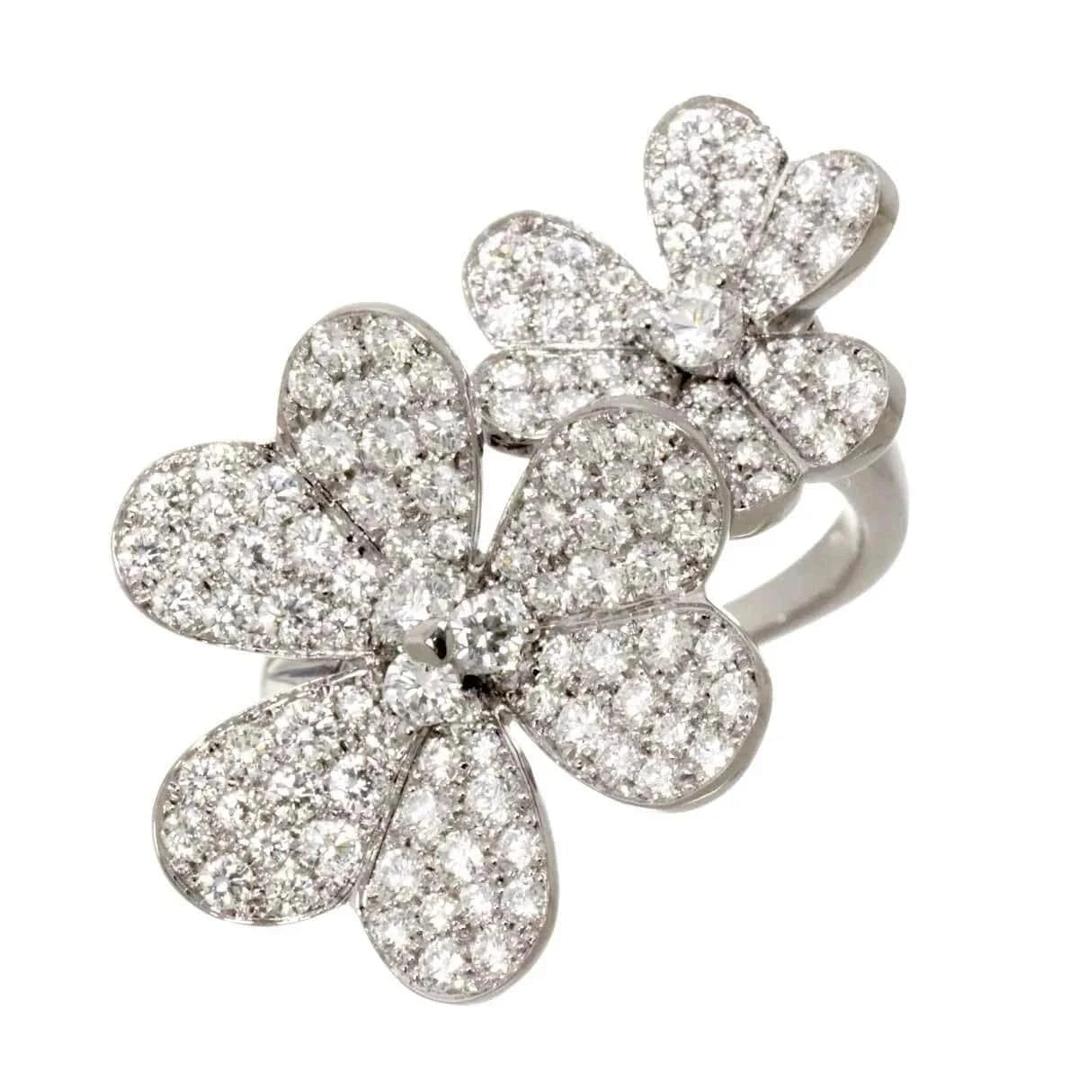 Luxury Promise Japan Van Cleef Arpels FRIVOLE Diamond Ring 18K WG 750 size57 7.75-8(US) 90278815