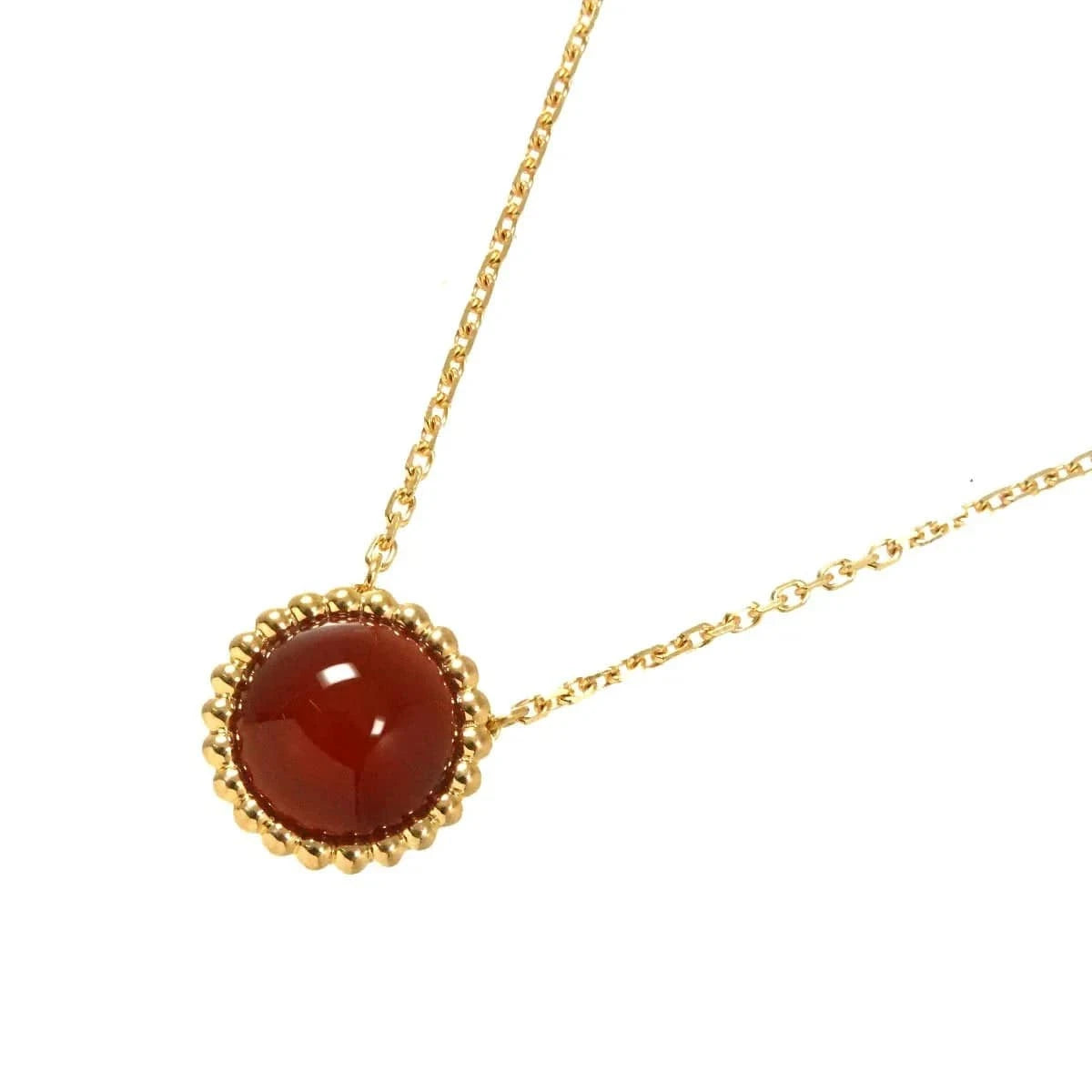 Luxury Promise Japan Van Cleef Arpels Perlee Carnelian Necklace 18K PG 750 90294050