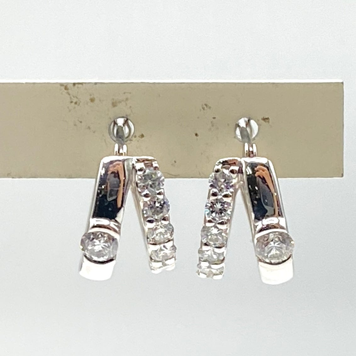 Luxury Promise Japan VERITE Pt900 Diamond Earrings D0.20*2 6.3g 53848