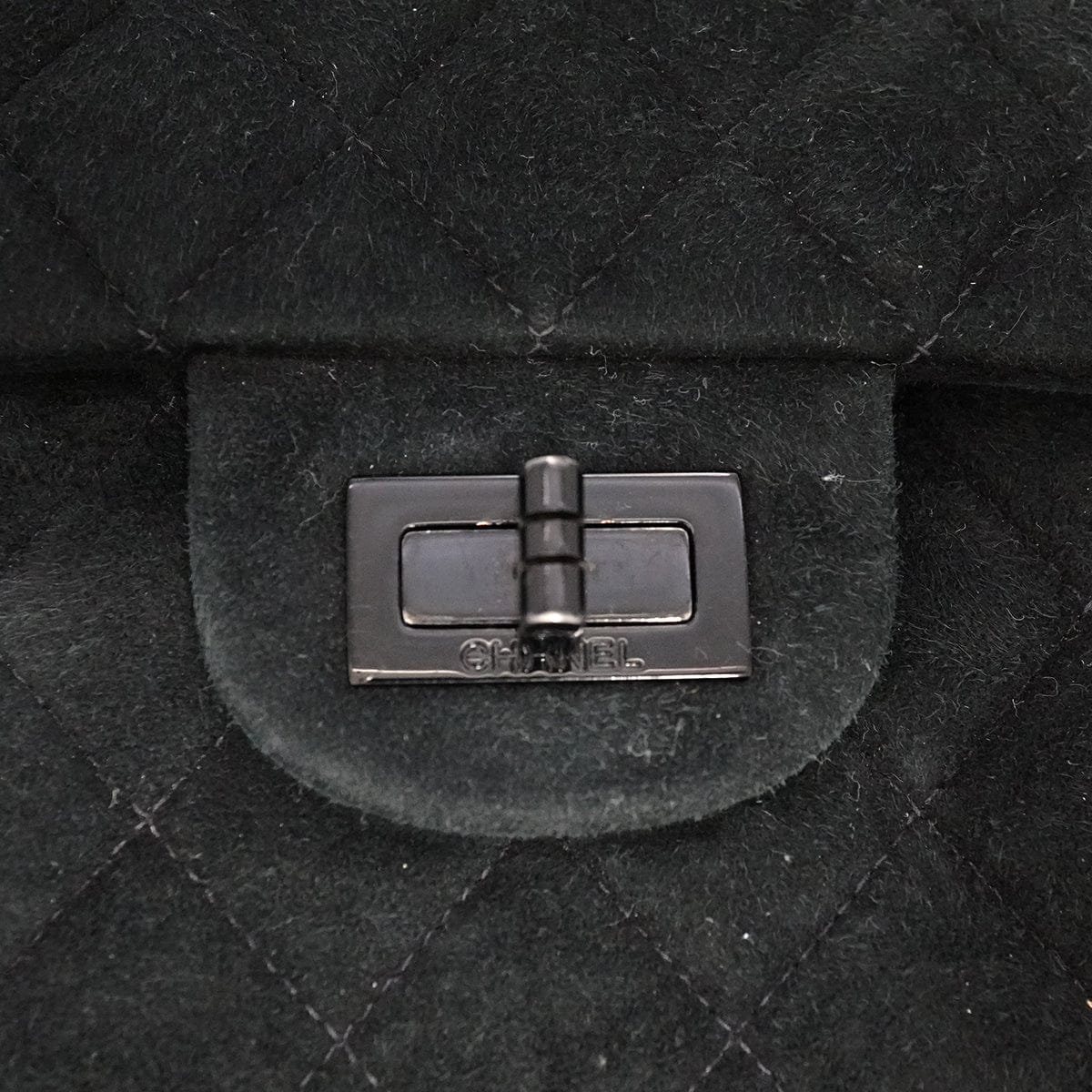 Luxury Promise Japan VINTAGE CHANEL 2.55 MATERASSE CHAIN SHOULDER BAG SO BLACK SUEDE BLACK HARDWARE 90346122