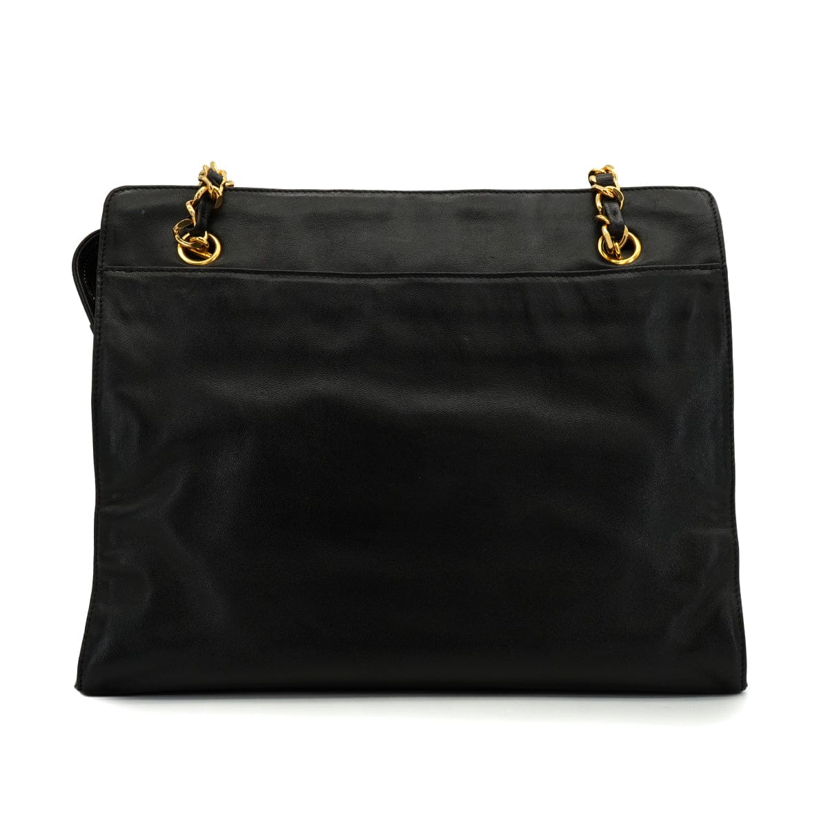 Luxury Promise Japan VINTAGE CHANEL BIG COCO CHAIN SHOULDER BAG BLACK LAMB SKIN GOLD HARDWARE 90344382