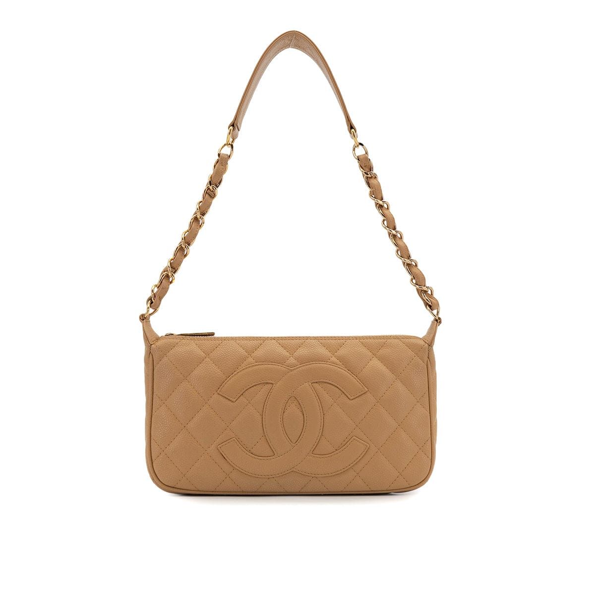 Luxury Promise Japan VINTAGE CHANEL BIG COCO MATELASSE CHAIN SHOULDER BAG BEIGE CAVIAR SKIN GOLD HARDWARE 90323094