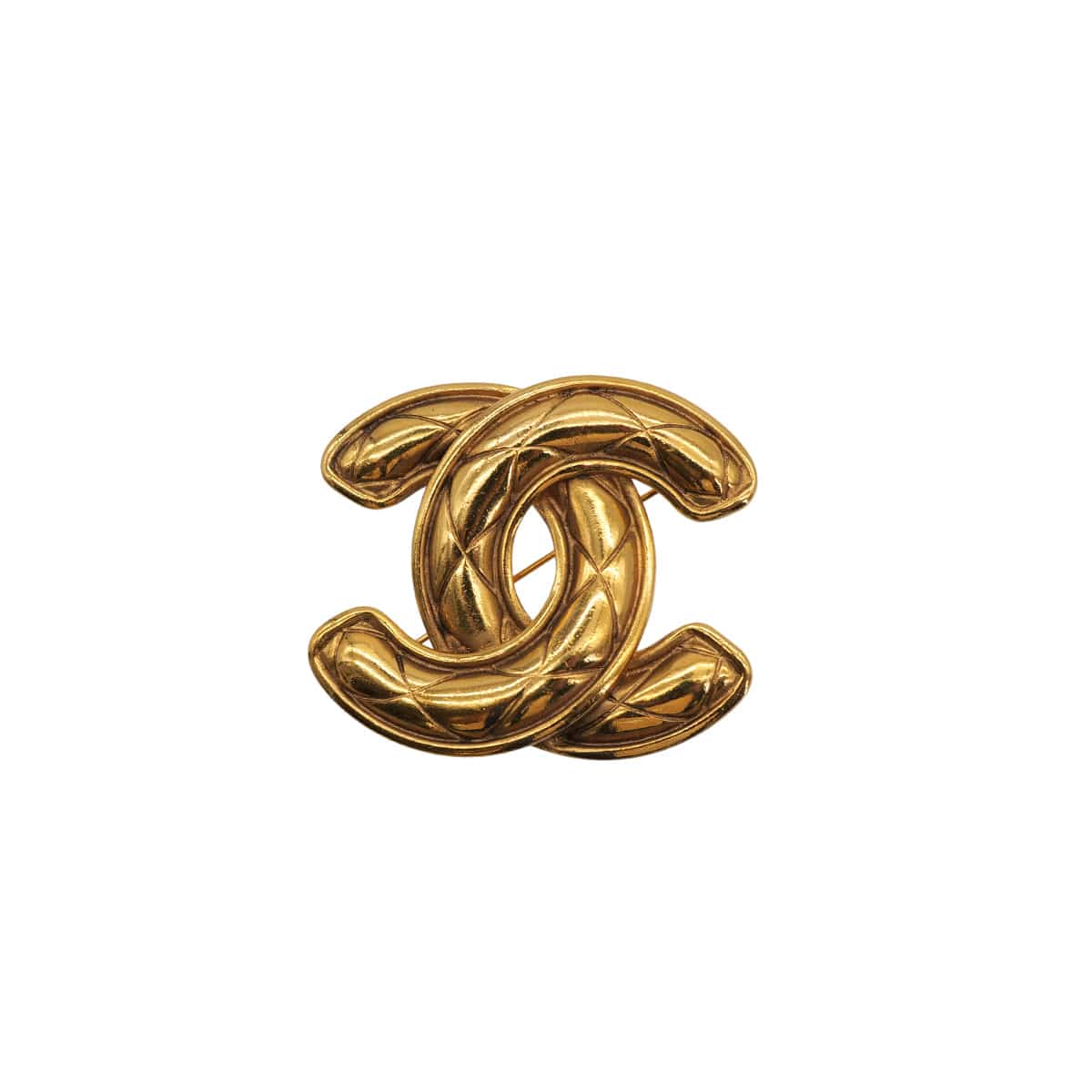 Luxury Promise Japan VINTAGE CHANEL BROOCH MATELASSE COCOMARK GOLD ACCESSORY 90323177