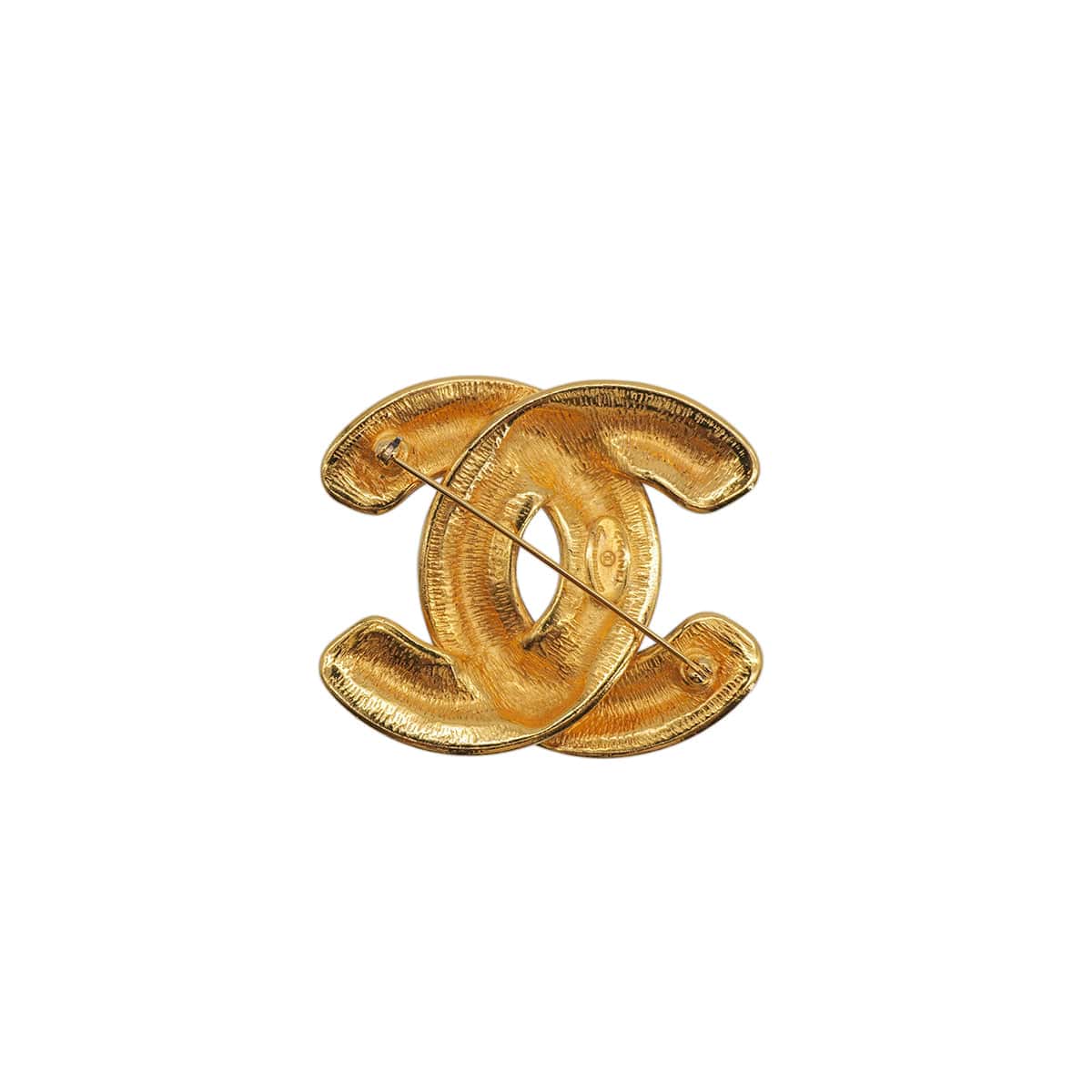 Luxury Promise Japan VINTAGE CHANEL BROOCH MATELASSE COCOMARK GOLD ACCESSORY 90323177