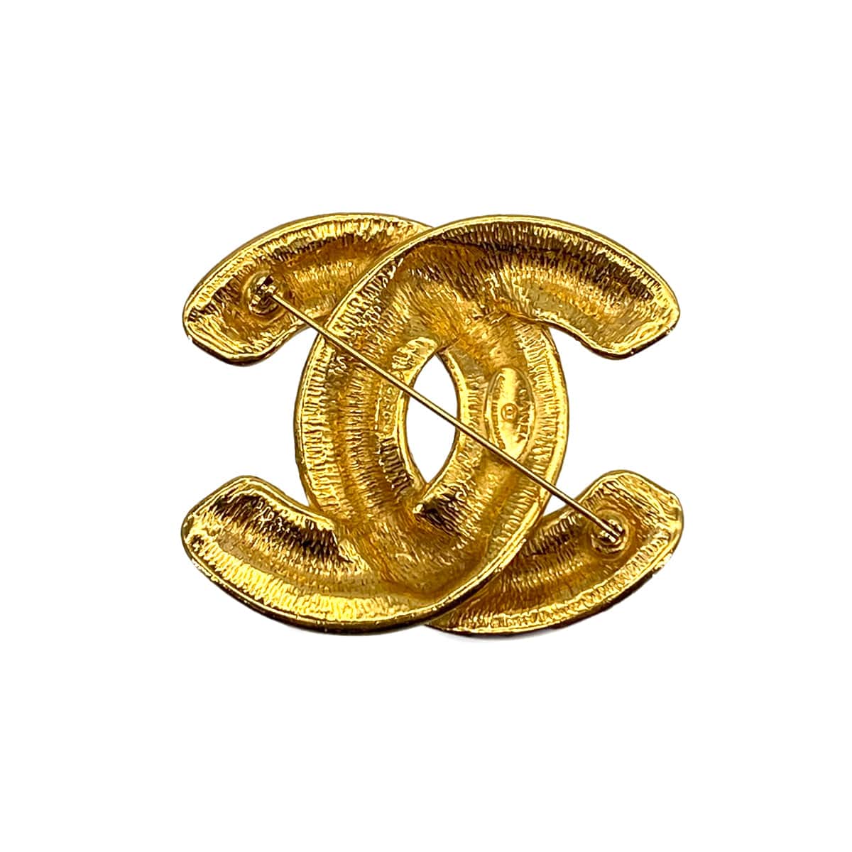 Luxury Promise Japan VINTAGE CHANEL BROOCH MATELASSE COCOMARK GOLD ACCESSORY 90323989