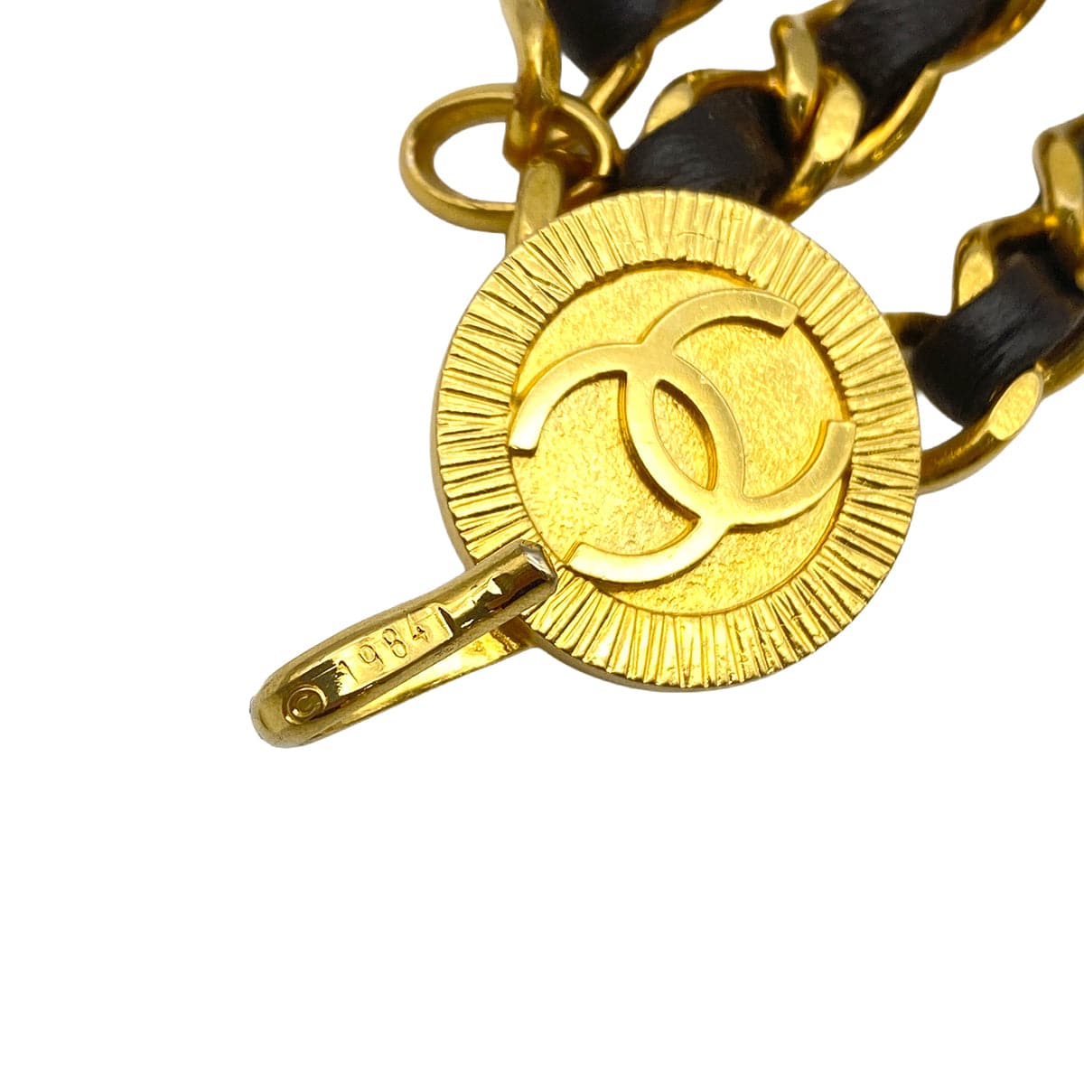 Luxury Promise Japan VINTAGE CHANEL CHAIN BELT COCOMARK DARK BROWN GOLD LEATHER ACCESSORY 90325271