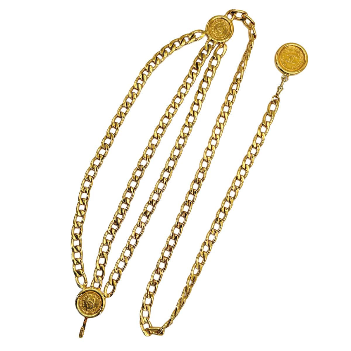 Luxury Promise Japan VINTAGE CHANEL CHAIN BELT COCOMARK GOLD ACCESSORY 90317785