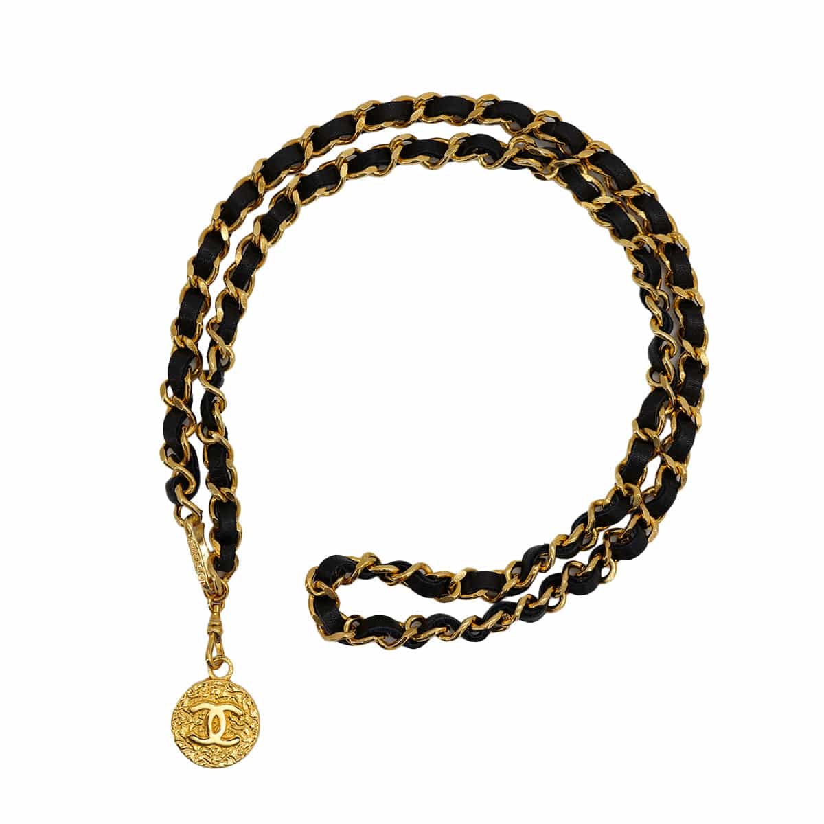 Luxury Promise Japan VINTAGE CHANEL CHAIN BELT LEATHER COCOMARK ACCESSORY 90314396