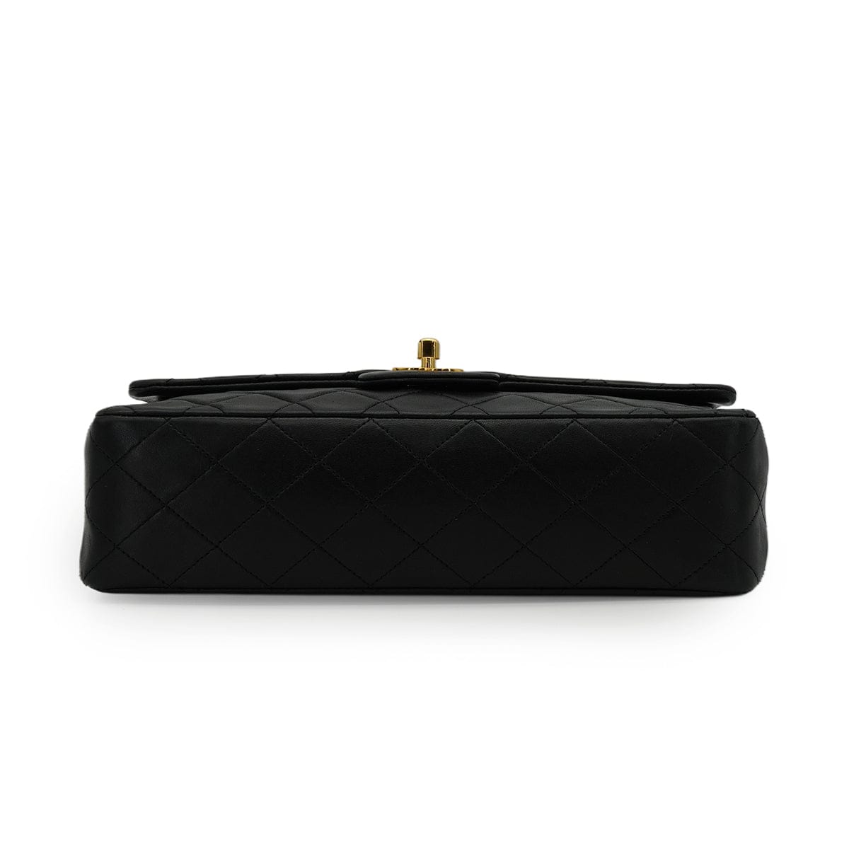 Luxury Promise Japan VINTAGE CHANEL CLASSIC FLAP MEDIUM CHAIN SHOULDER BAG BLACK LAMB SKIN GOLD HARDWARE 90328464