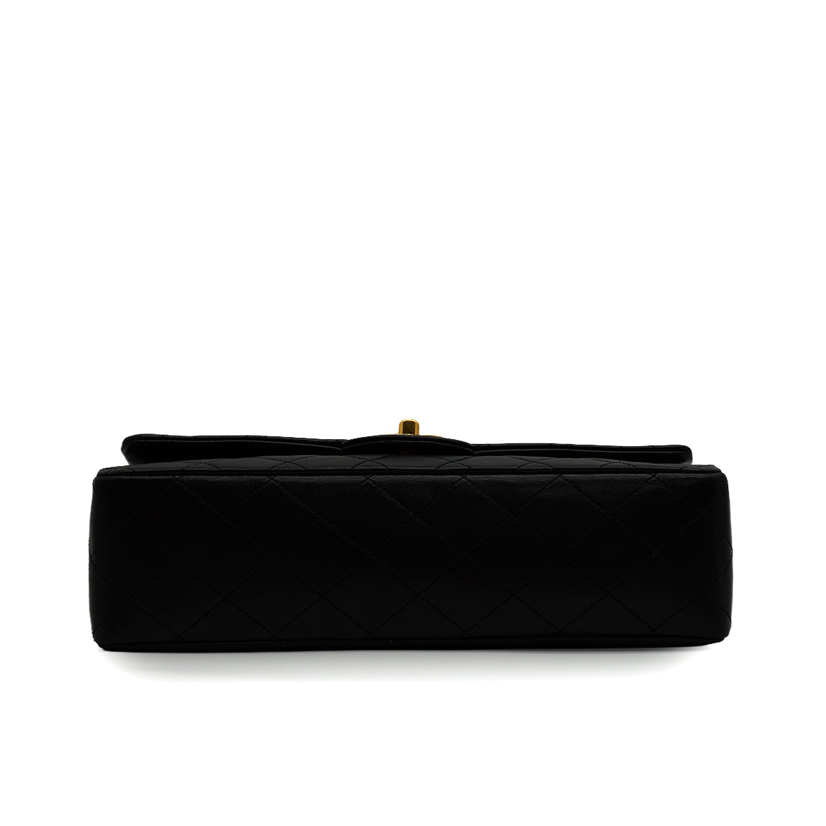 Luxury Promise Japan VINTAGE CHANEL CLASSIC FLAP MEDIUM CHAIN SHOULDER BAG BLACK LAMB SKIN GOLD HARDWARE 90343908