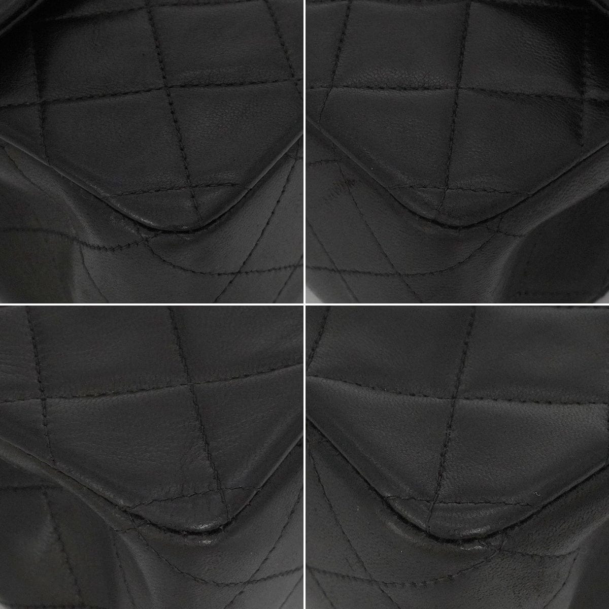 Luxury Promise Japan VINTAGE CHANEL CLASSIC FLAP MEDIUM CHAIN SHOULDER BAG BLACK LAMB SKIN GOLD HARDWARE 90344448