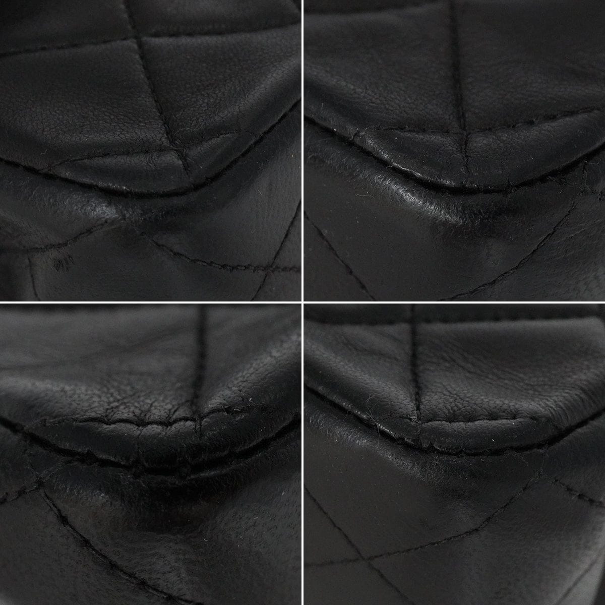 Luxury Promise Japan VINTAGE CHANEL CLASSIC FLAP MEDIUM CHAIN SHOULDER BAG BLACK LAMB SKIN GOLD HARDWARE 90347156