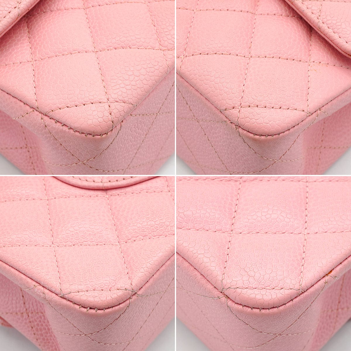 Luxury Promise Japan VINTAGE CHANEL CLASSIC FLAP MEDIUM CHAIN SHOULDER BAG PINK CAVIAR SKIN GOLD HARDWARE 90343614
