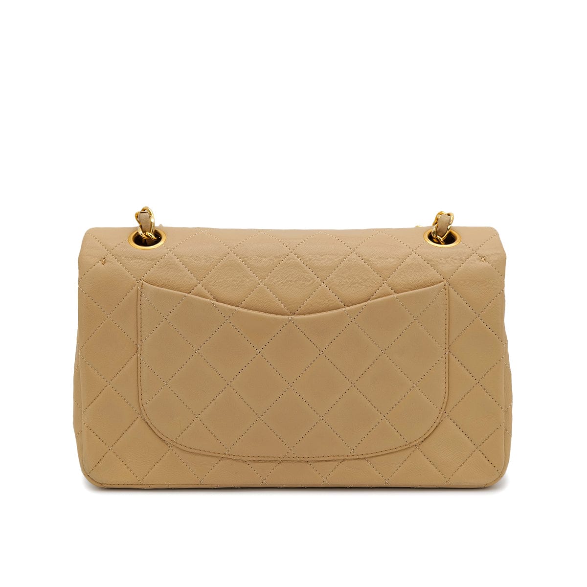 Luxury Promise Japan VINTAGE CHANEL CLASSIC FLAP SMALL CHAIN SHOULDER BAG BEIGE LAMB SKIN GOLD HARDWARE 90318627