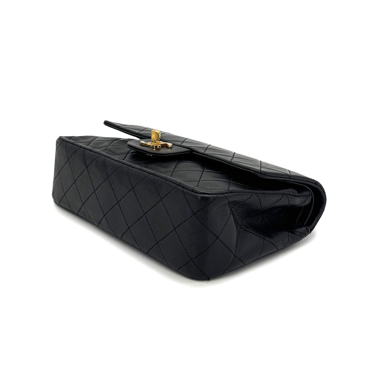 Luxury Promise Japan VINTAGE CHANEL CLASSIC FLAP SMALL CHAIN SHOULDER BAG BLACK LAMB SKIN GOLD HARDWARE 90317907