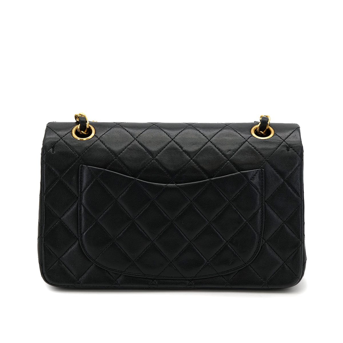 Luxury Promise Japan VINTAGE CHANEL CLASSIC FLAP SMALL CHAIN SHOULDER BAG BLACK LAMB SKIN GOLD HARDWARE 90317907