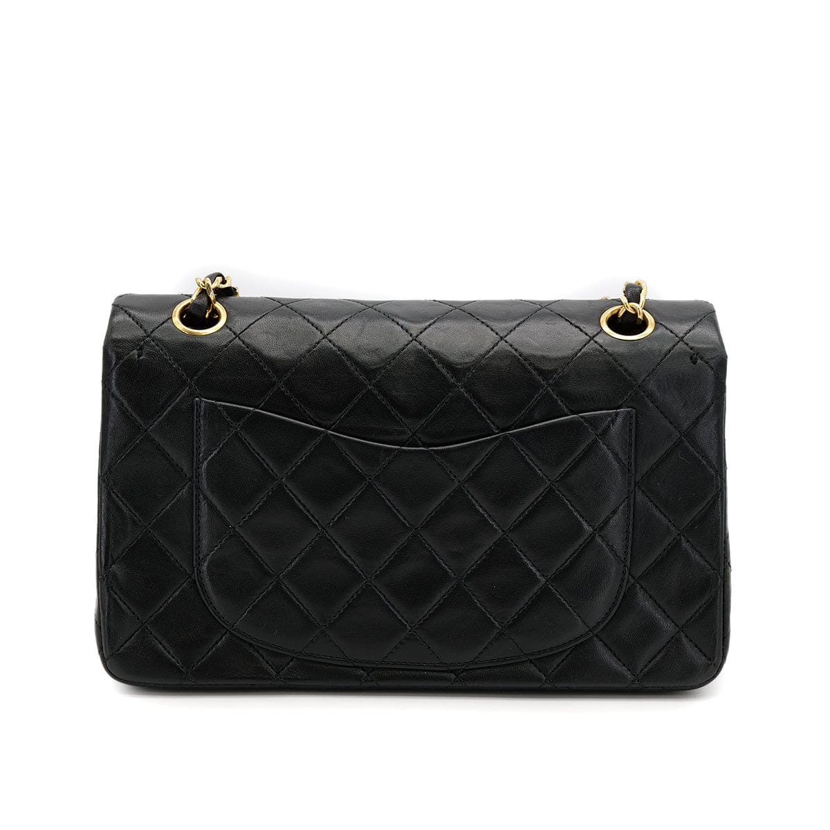 Luxury Promise Japan VINTAGE CHANEL CLASSIC FLAP SMALL CHAIN SHOULDER BAG BLACK LAMB SKIN GOLD HARDWARE 90317917