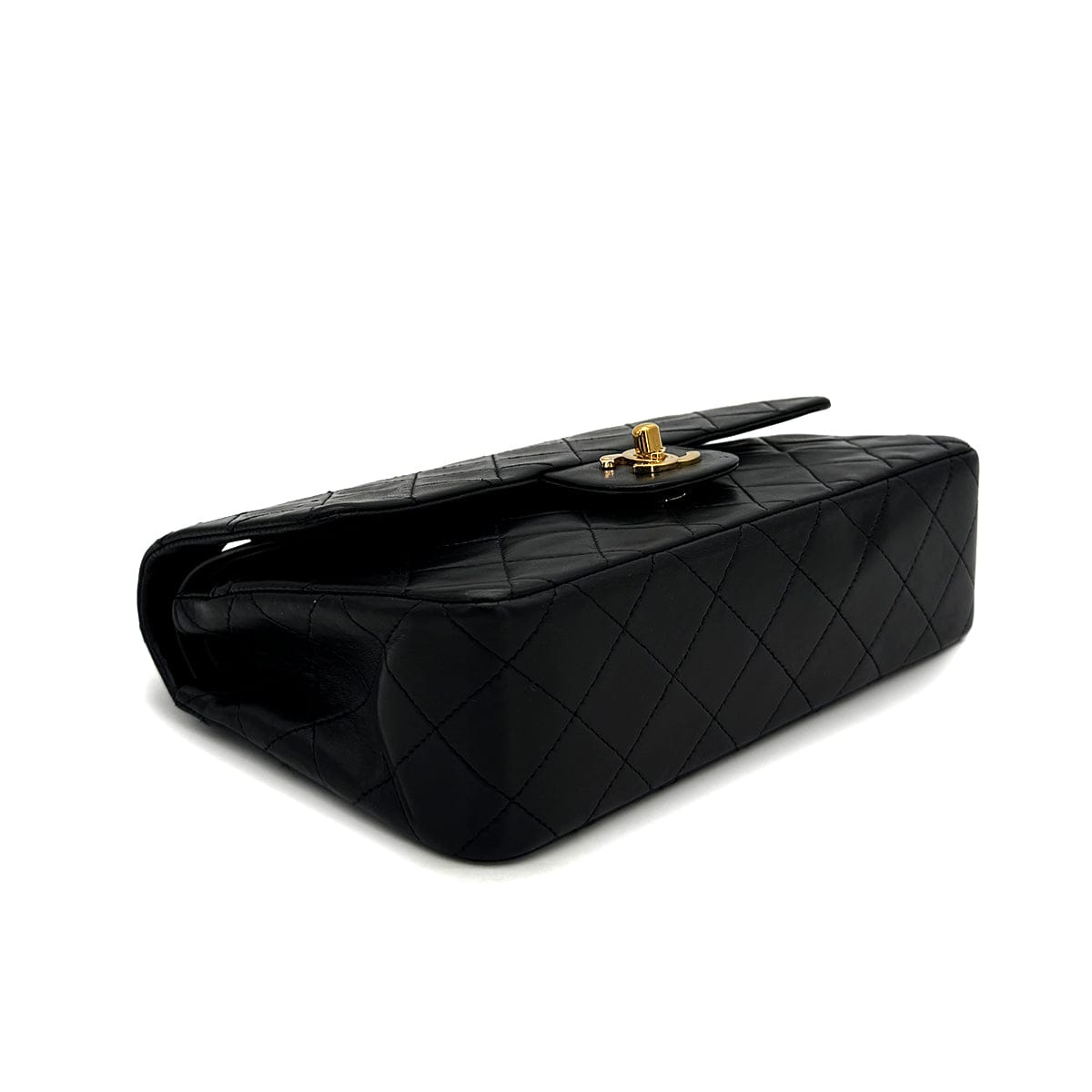 Luxury Promise Japan VINTAGE CHANEL CLASSIC FLAP SMALL CHAIN SHOULDER BAG BLACK LAMB SKIN GOLD HARDWARE 90317917