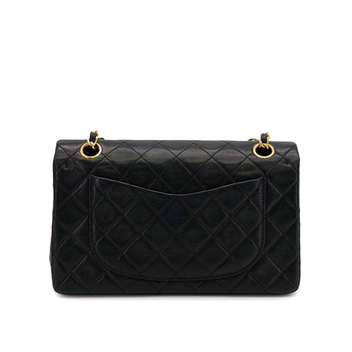Luxury Promise Japan VINTAGE CHANEL CLASSIC FLAP SMALL CHAIN SHOULDER BAG BLACK LAMB SKIN GOLD HARDWARE 90323201