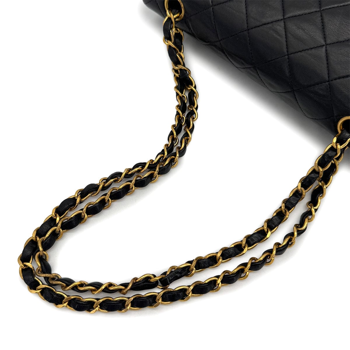 Luxury Promise Japan VINTAGE CHANEL CLASSIC FLAP SMALL CHAIN SHOULDER BAG BLACK LAMB SKIN GOLD HARDWARE 90323457