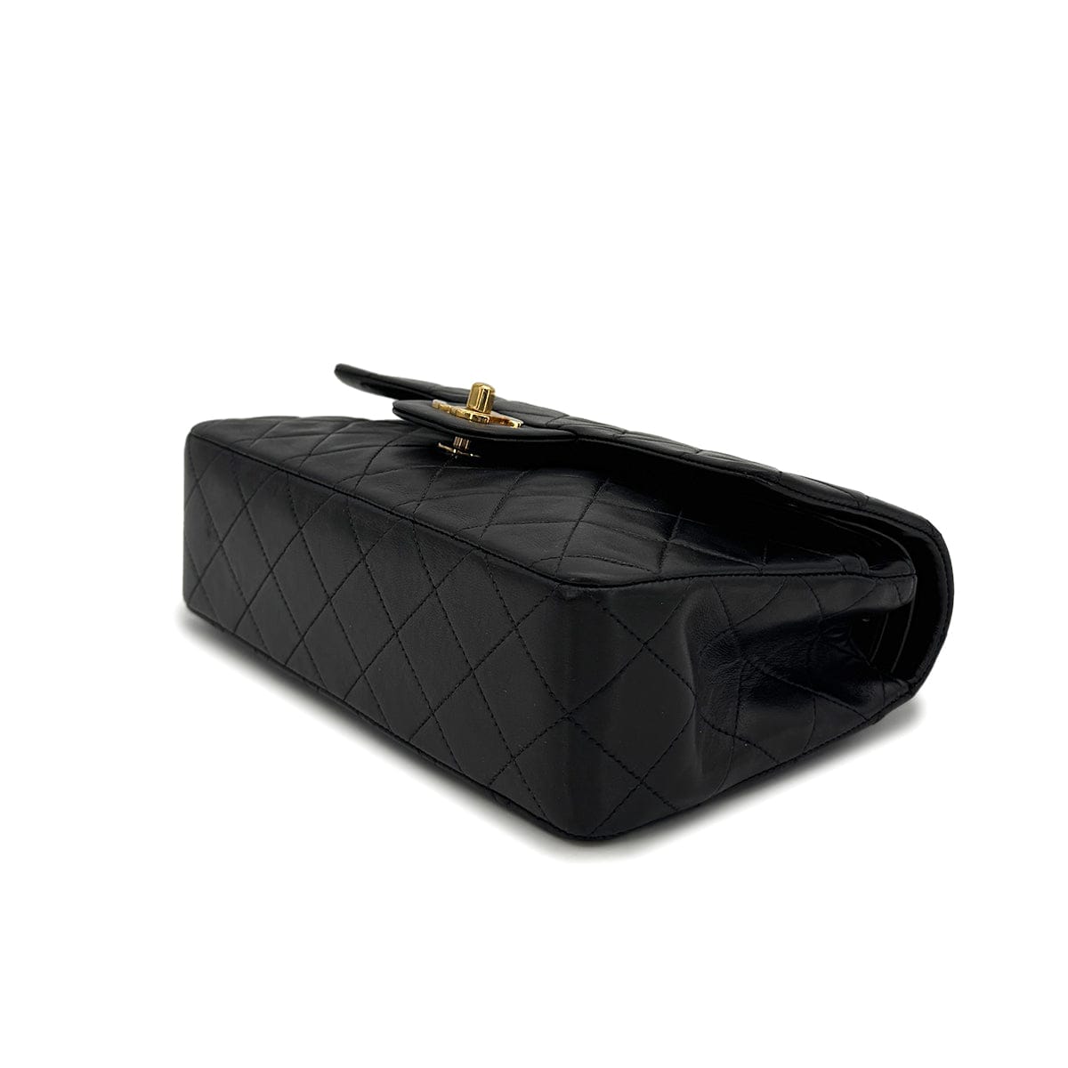 Luxury Promise Japan VINTAGE CHANEL CLASSIC FLAP SMALL CHAIN SHOULDER BAG BLACK LAMB SKIN GOLD HARDWARE 90323457