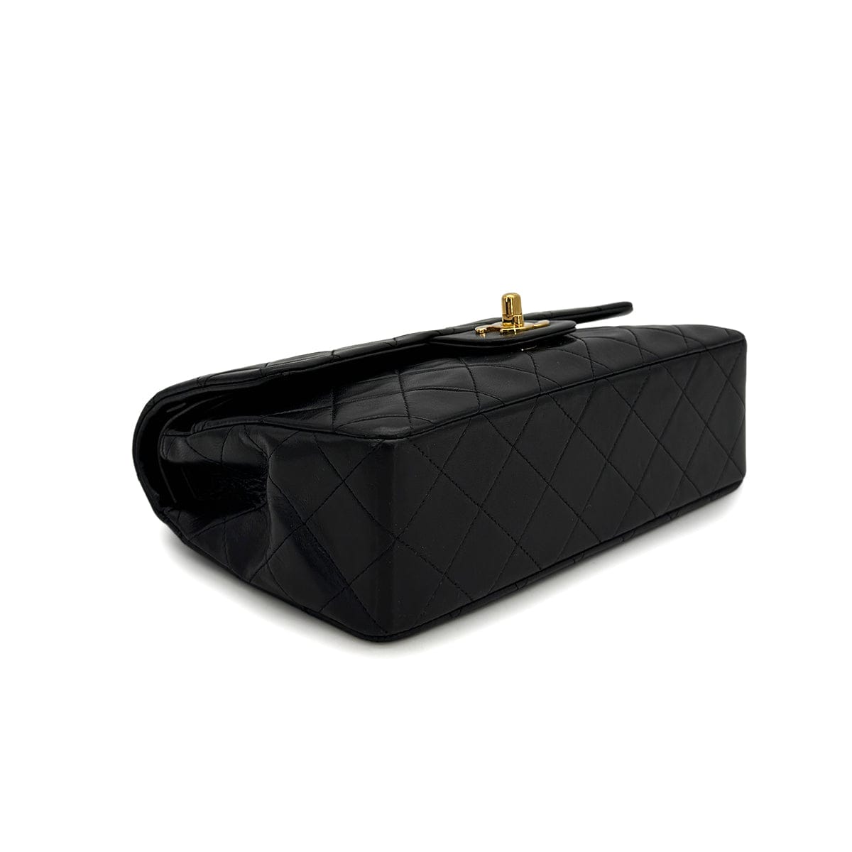 Luxury Promise Japan VINTAGE CHANEL CLASSIC FLAP SMALL CHAIN SHOULDER BAG BLACK LAMB SKIN GOLD HARDWARE 90323479