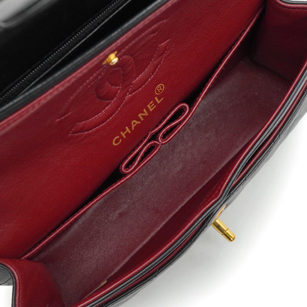 Luxury Promise Japan VINTAGE CHANEL CLASSIC FLAP SMALL CHAIN SHOULDER BAG BLACK LAMB SKIN GOLD HARDWARE 90345072