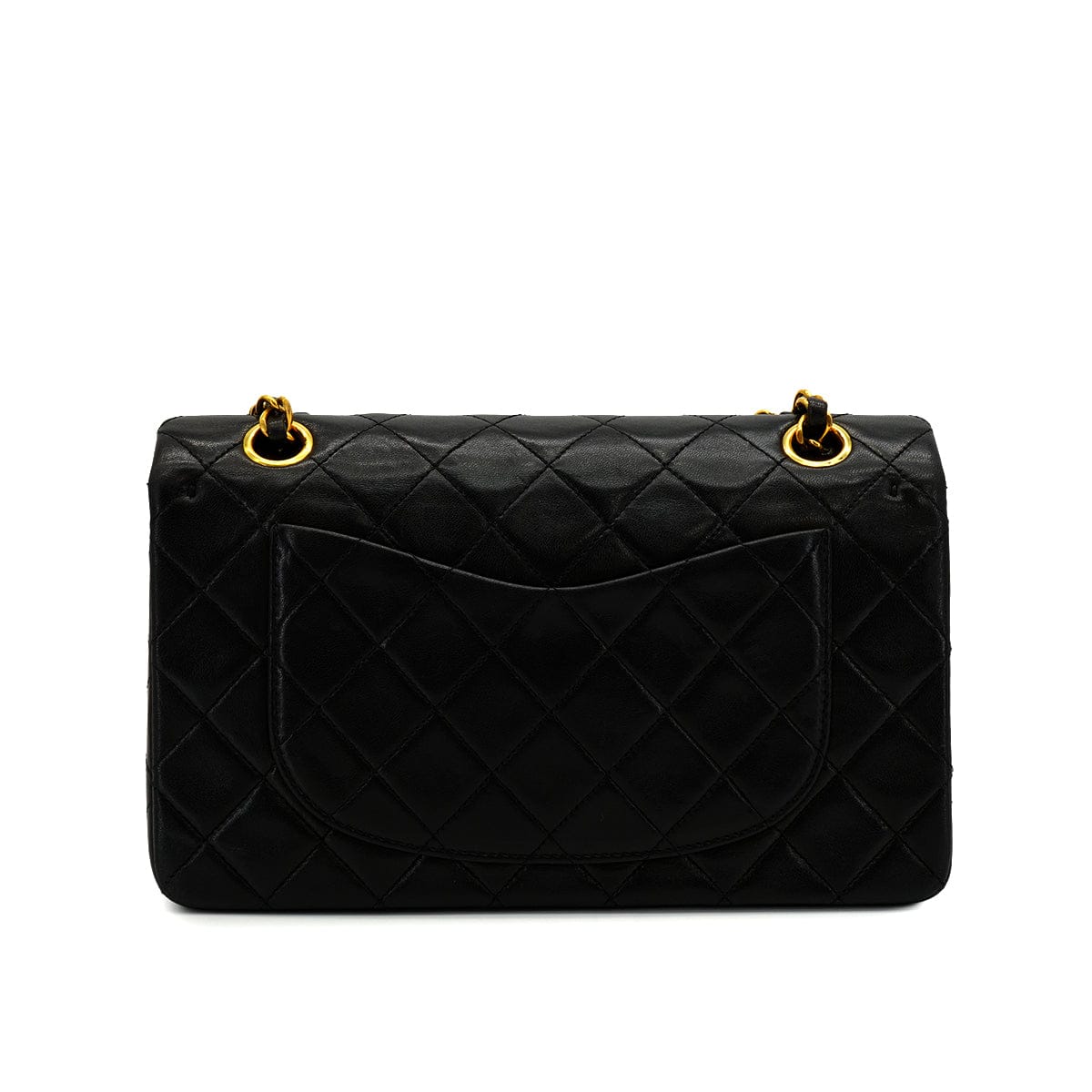 Luxury Promise Japan VINTAGE CHANEL CLASSIC FLAP SMALL CHAIN SHOULDER BAG BLACK LAMB SKIN GOLD HARDWARE 90345507