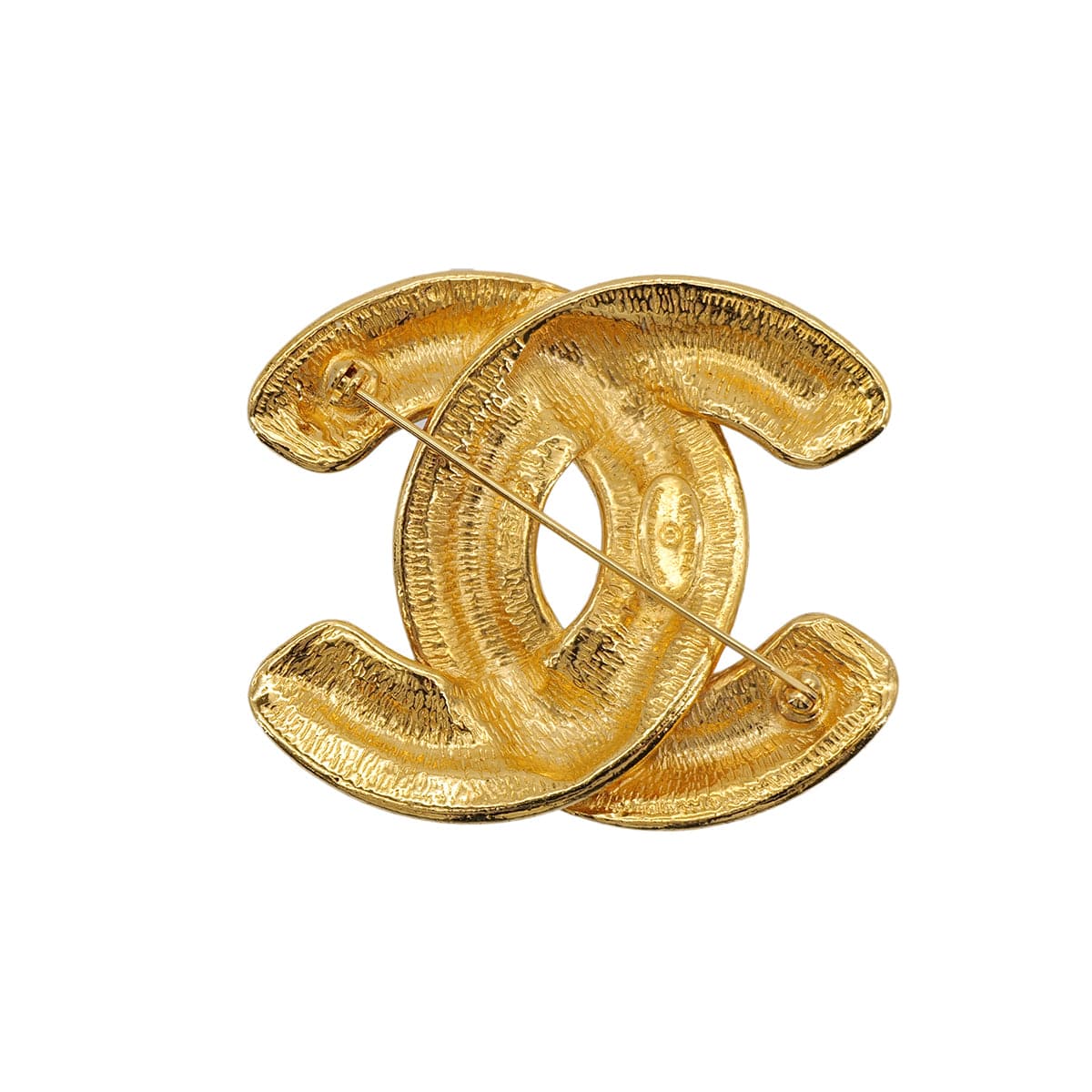 Luxury Promise Japan VINTAGE CHANEL COCOMARK BROOCH MATELASSE GOLD ACCESSORY 90324102