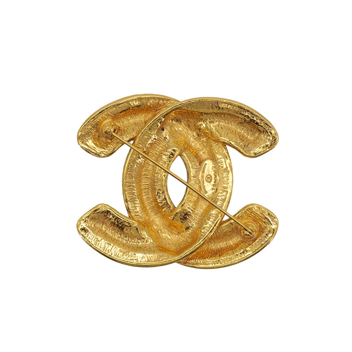 Luxury Promise Japan VINTAGE CHANEL COCOMARK BROOCH MATELASSE GOLD ACCESSORY 90324104