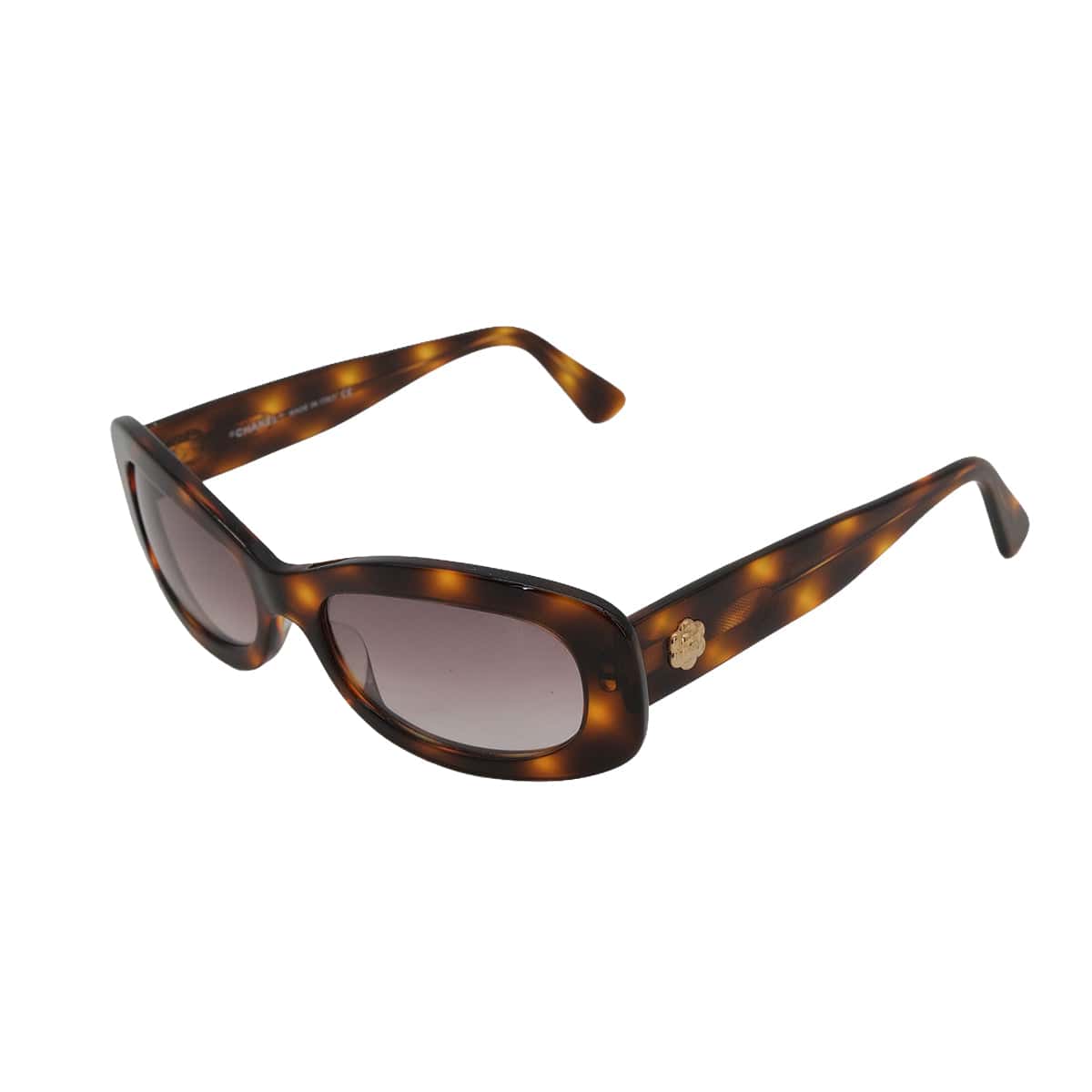 Luxury Promise Japan VINTAGE CHANEL COCOMARK CAMELLIA TORTOISESHELL SUNGLASSES BROWN EYEWEAR 90323486