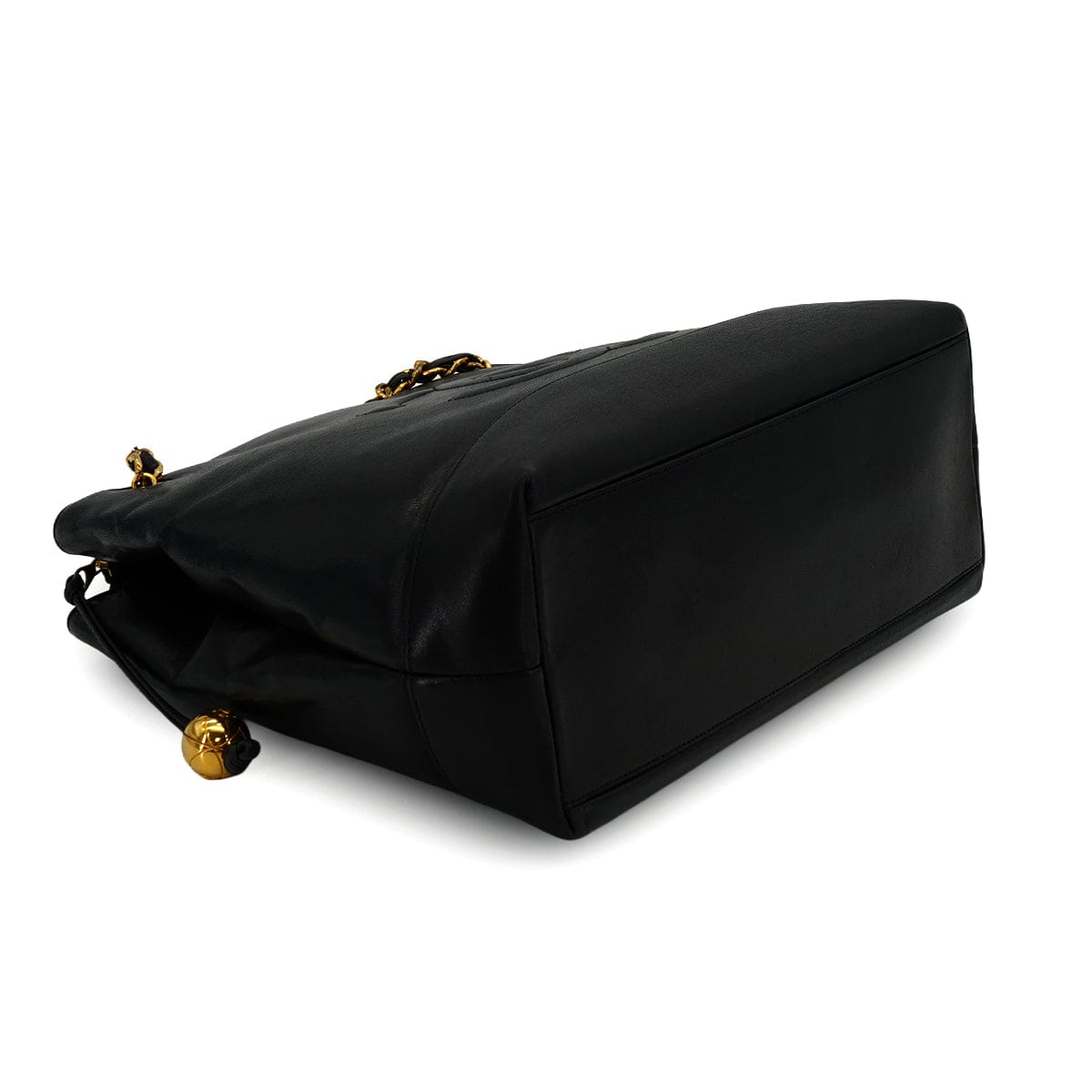 Luxury Promise Japan VINTAGE CHANEL COCOMARK CHAIN SHOULDER BAG BLACK LAMB SKIN GOLD HARDWARE 90335547