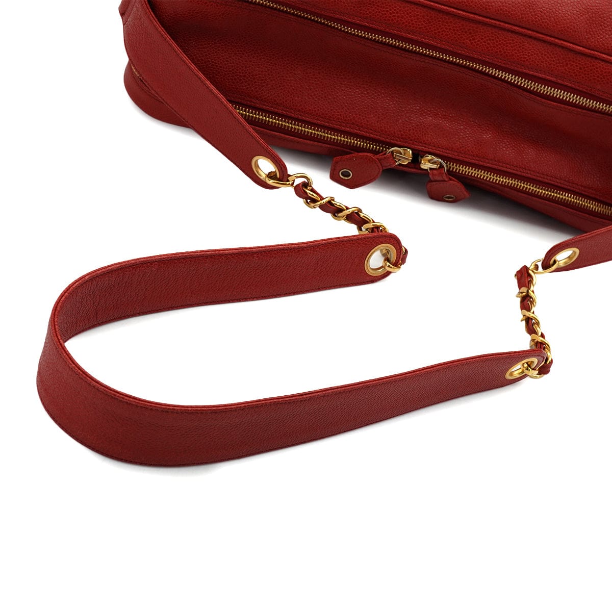 Luxury Promise Japan VINTAGE CHANEL COCOMARK CHAIN SHOULDER BAG RED CAVIAR SKIN GOLD HARDWARE 90346121