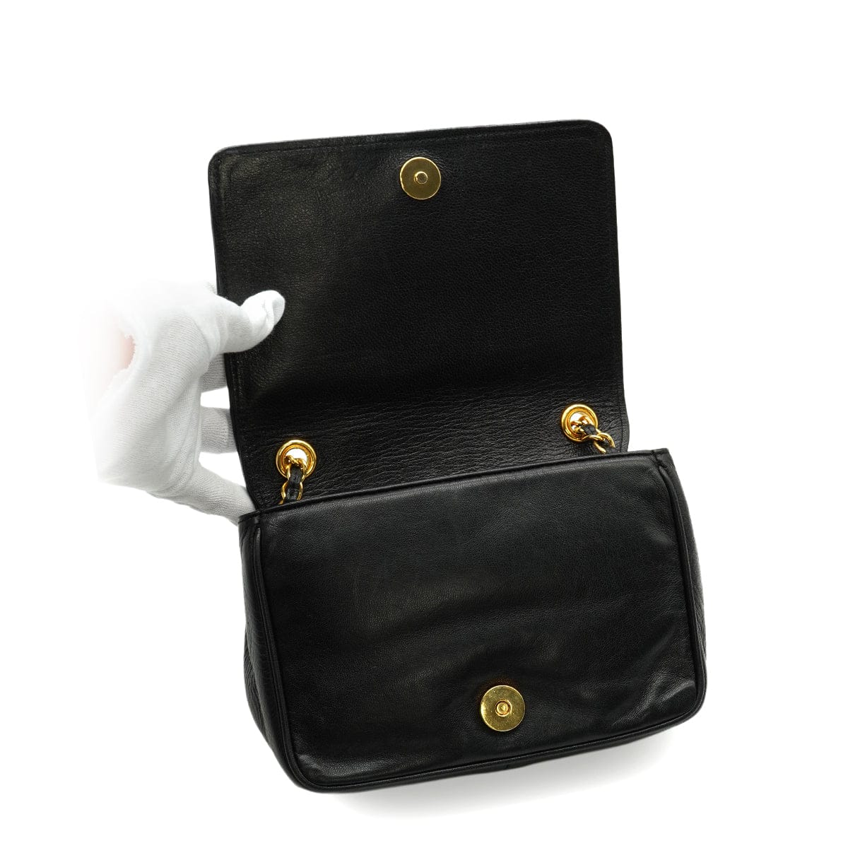 Luxury Promise Japan VINTAGE CHANEL COCOMARK CHAIN SHUOLDER BAG BLACK LAMB SKIN GOLD HARDWARE 90344063