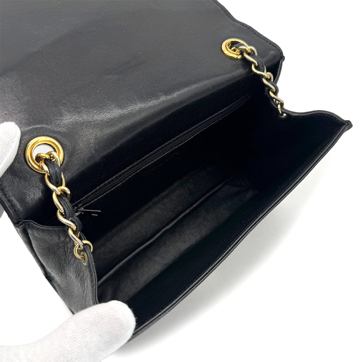 Luxury Promise Japan VINTAGE CHANEL COCOMARK MATELASSE CHAIN SHOULDER BAG BLACK LAMB SKIN GOLD HARDWARE 90324282