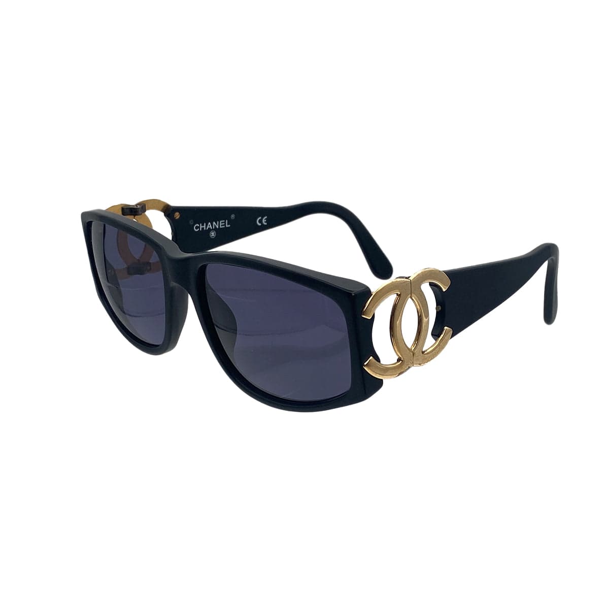 Luxury Promise Japan VINTAGE CHANEL COCOMARK SUNGLASSES BLACK EYEWEAR 90321076