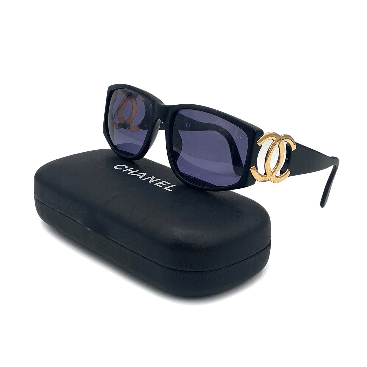 Luxury Promise Japan VINTAGE CHANEL COCOMARK SUNGLASSES BLACK EYEWEAR 90321076