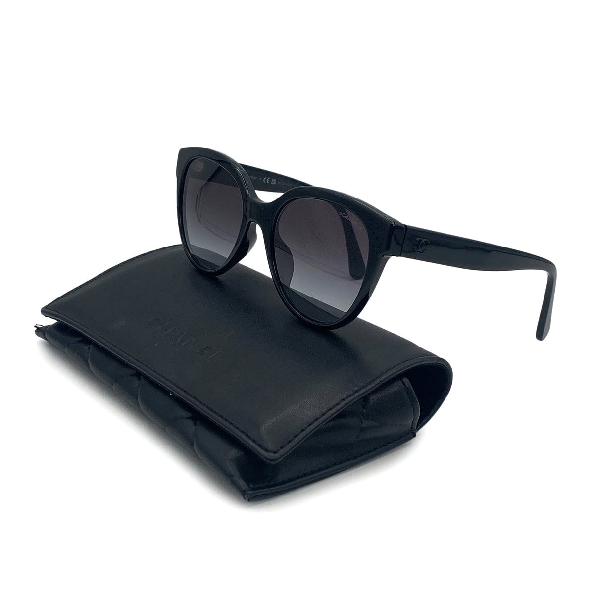 Luxury Promise Japan VINTAGE CHANEL COCOMARK SUNGLASSES BLACK EYEWEAR 90321099