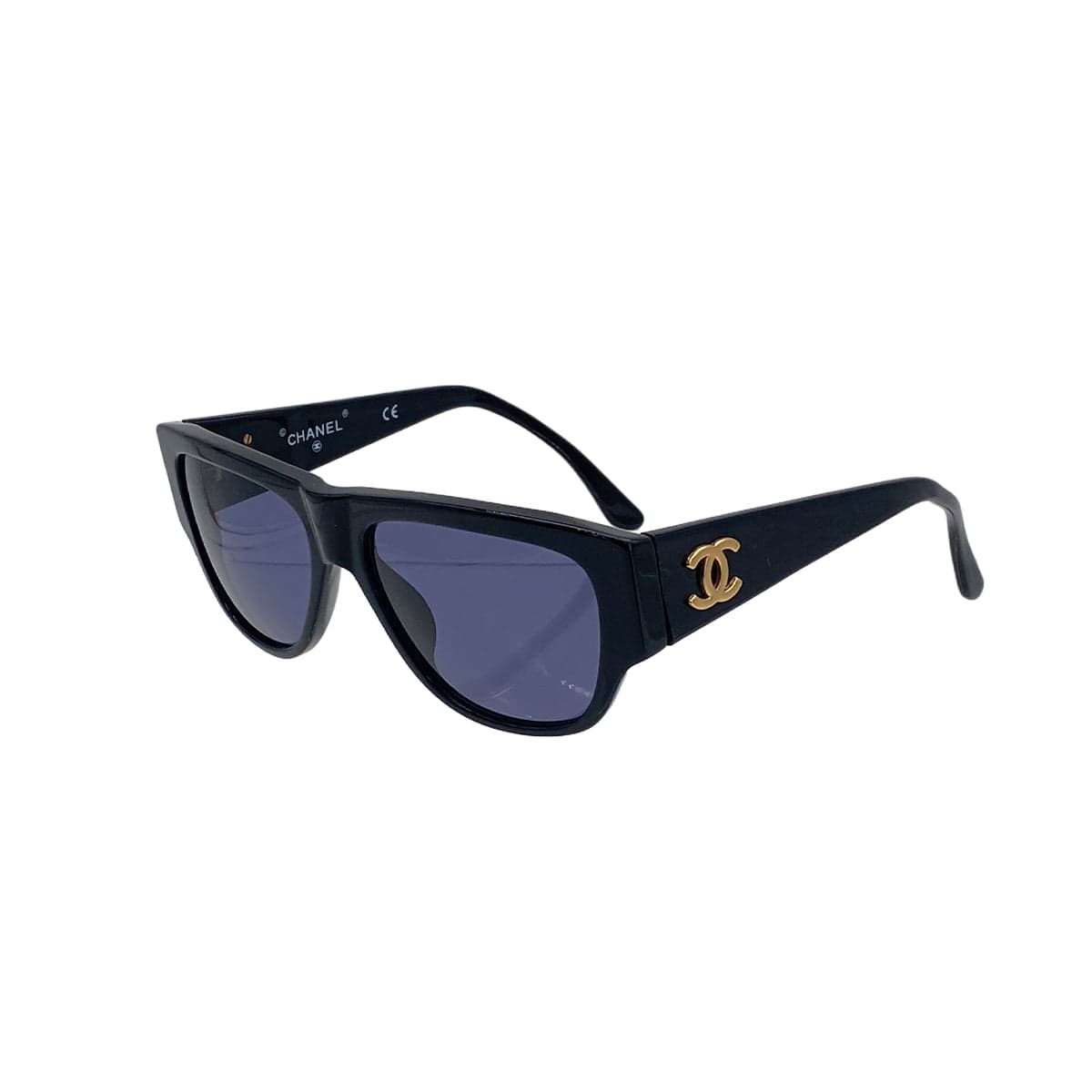 Luxury Promise Japan VINTAGE CHANEL COCOMARK SUNGLASSES BLACK EYEWEAR 90321758