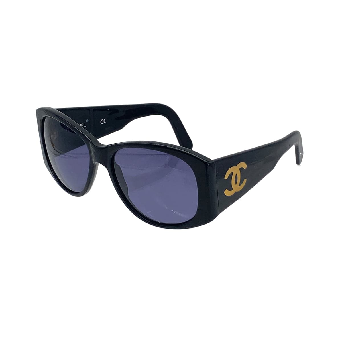 Luxury Promise Japan VINTAGE CHANEL COCOMARK SUNGLASSES BLACK EYEWEAR 90325791