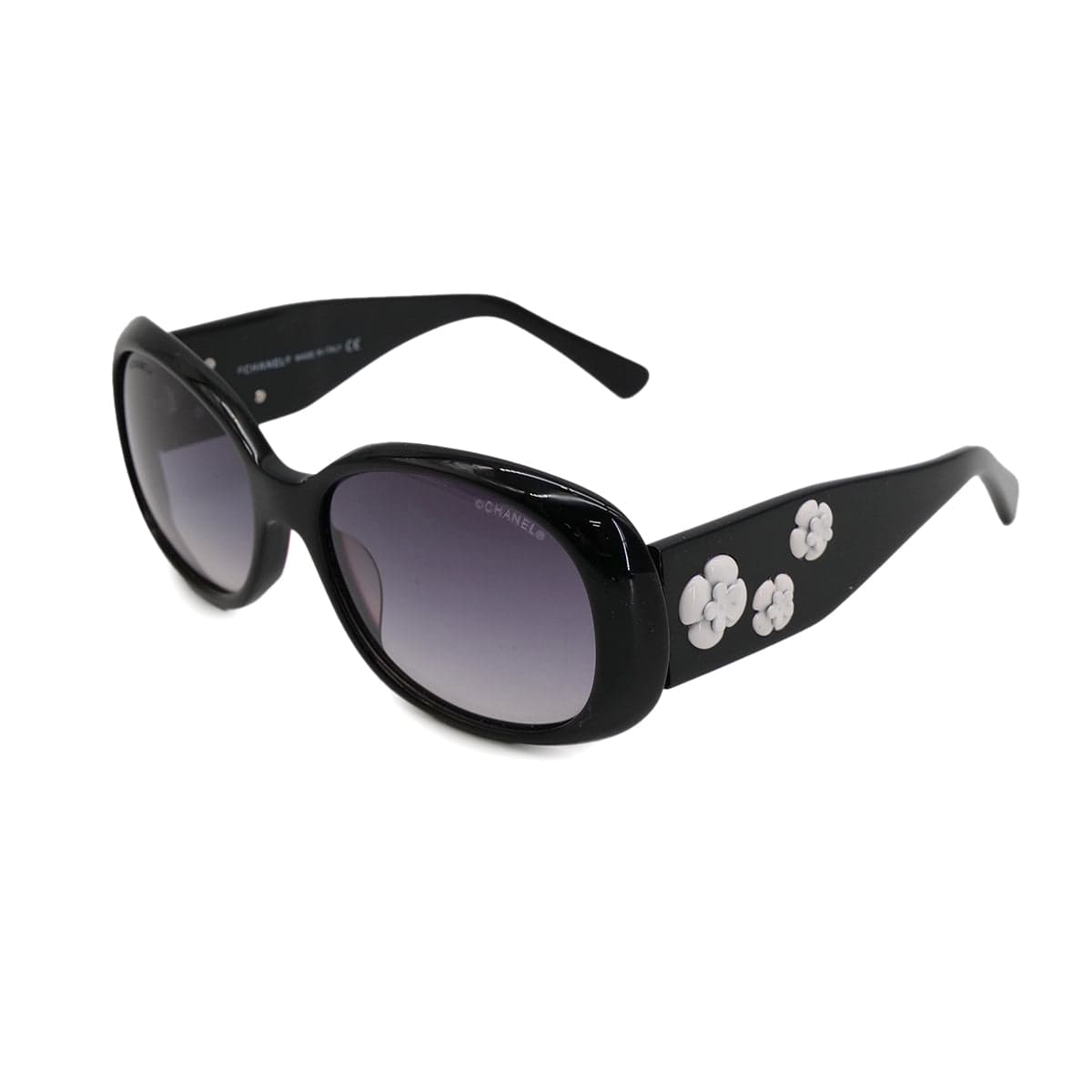 Luxury Promise Japan VINTAGE CHANEL COCOMARK SUNGLASSES CAMELLIA BLACK EYEWEAR 90321108