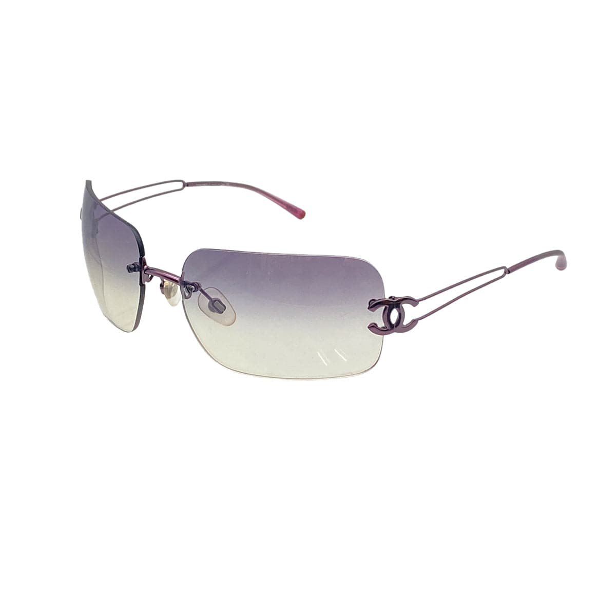 Luxury Promise Japan VINTAGE CHANEL COCOMARK SUNGLASSES PURPLE EYEWEAR 90325288