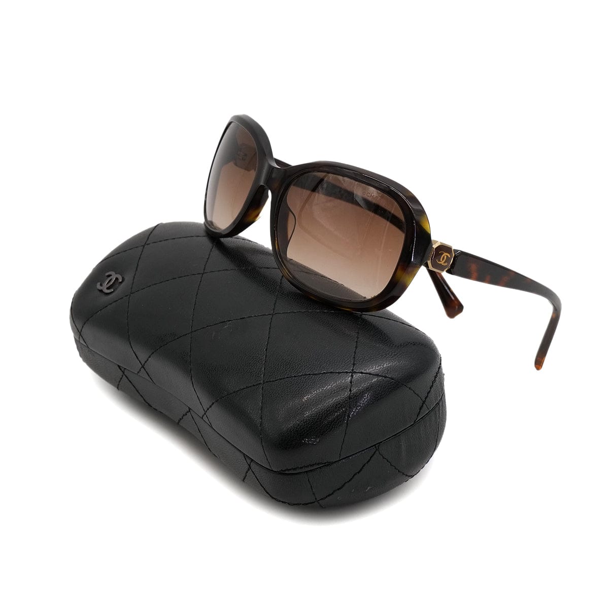 Luxury Promise Japan VINTAGE CHANEL COCOMARK SUNGLASSES TORTOISESHELL BROWN EYEWEAR 90323185
