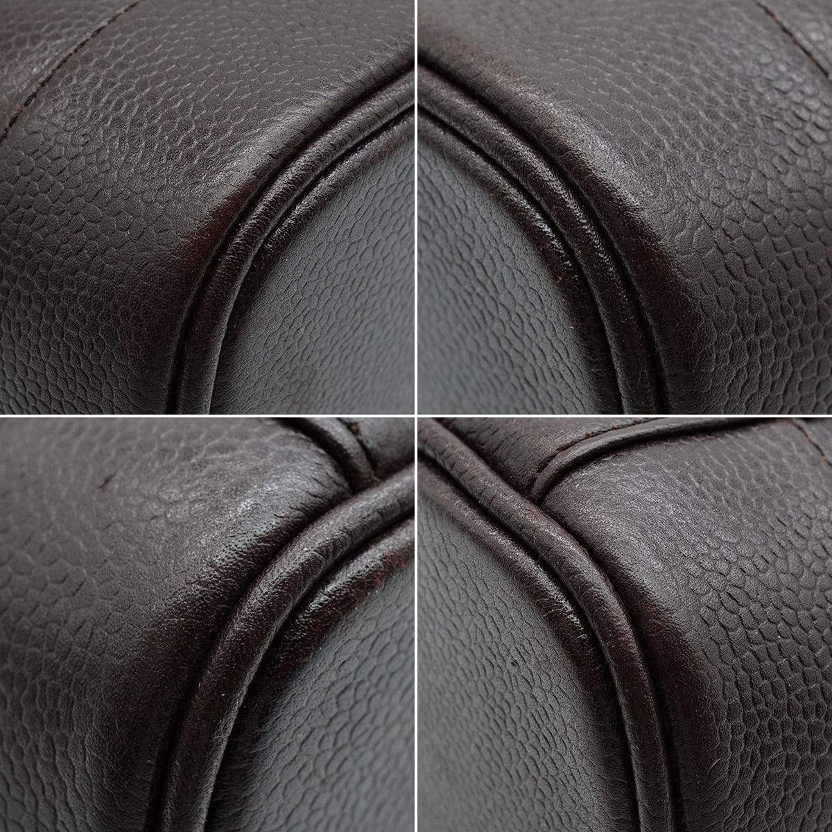 Luxury Promise Japan VINTAGE CHANEL COCOMARK VANITY HAND BAG BROWN CAVIAR SKIN 90341829