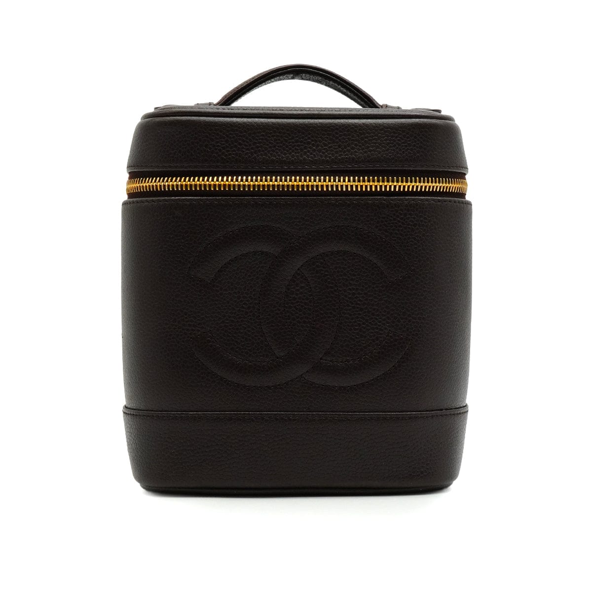 Luxury Promise Japan VINTAGE CHANEL COCOMARK VANITY HAND BAG BROWN CAVIAR SKIN 90341829